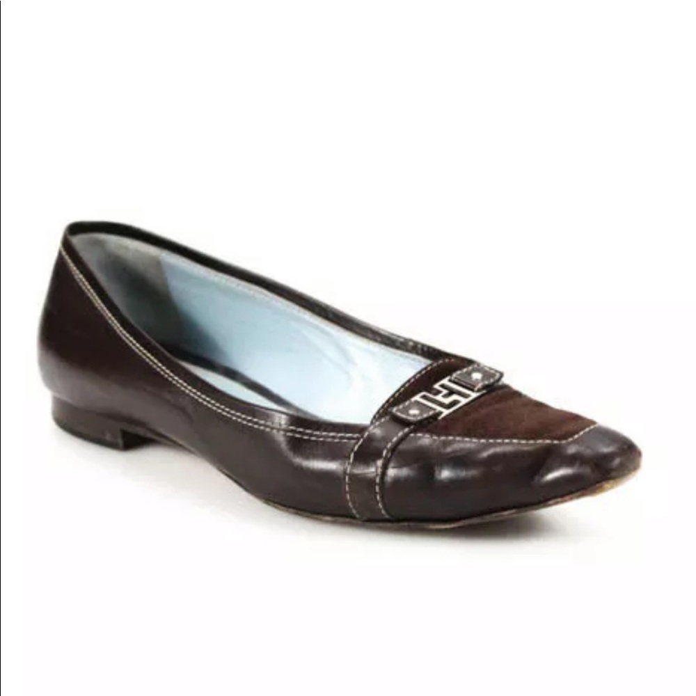 LAMBERTSON TRUEX SIZE 38.5, 8.5 DARK BROWN LEATHER